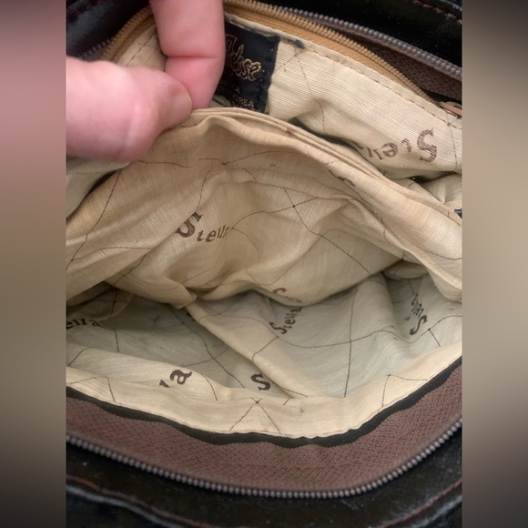 Vintage COMTESSE Black Leather Kiss-Lock Frame Bag - Picture 5 of 8